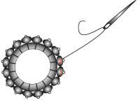 Seed beads around the outside of a ring